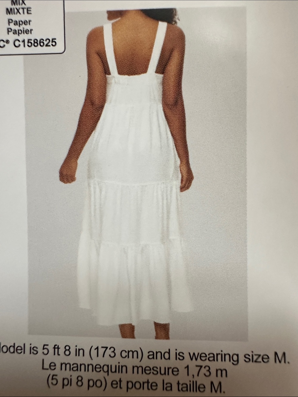 White Tiered Maxi Dress for Women - Picture 4 of 6